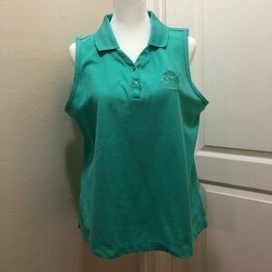 NASA Sleeveless Polo Shirt Large DriWay Advanced Moisture System Like New Cond.
